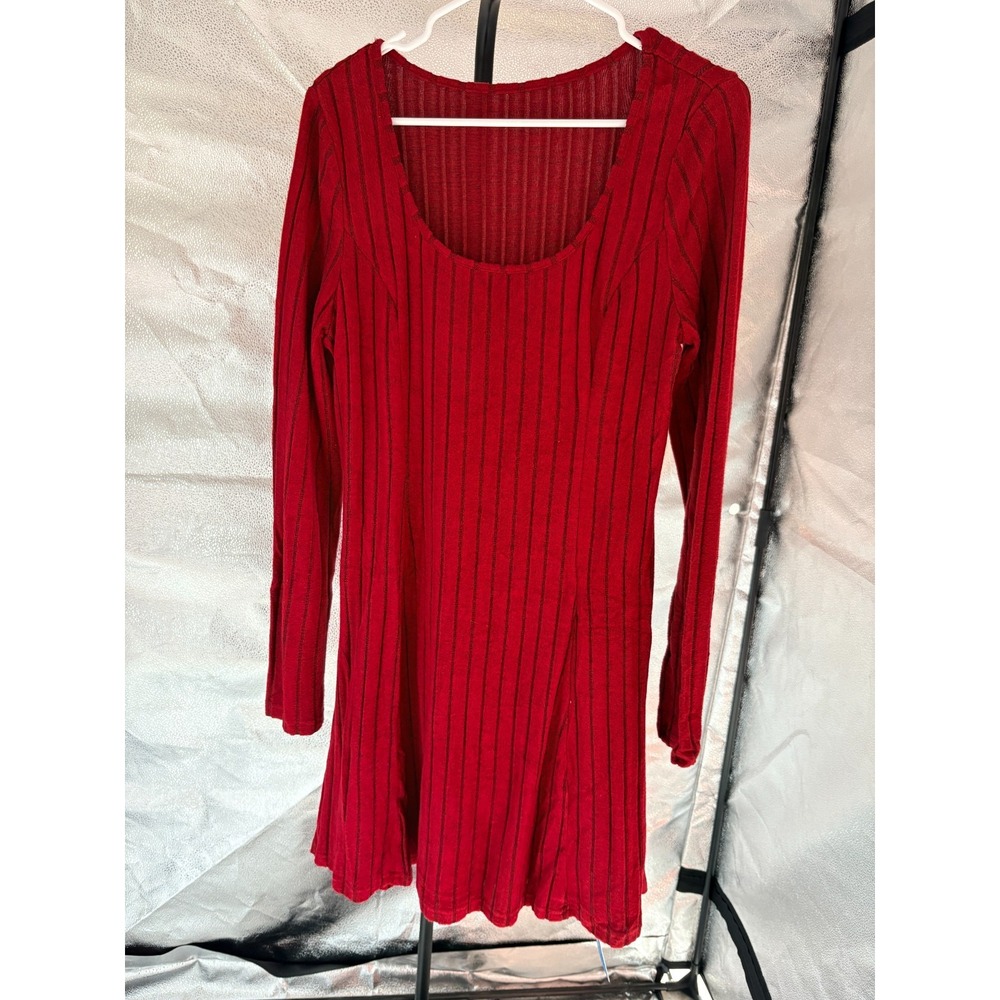 Cupshe Long Sleeve Dress‎ - Maroon, Sz XL 0002